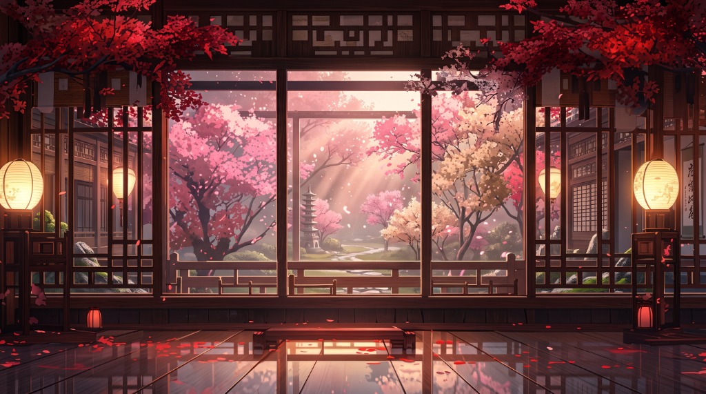 Sakura Sanctuary Studio Background